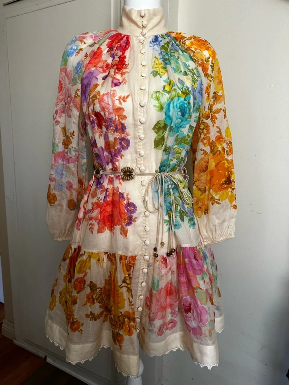 NWT $795 Zimmermann Raie Lantern Minidress
Size AU OP, US 2P - Picture 7 of 17